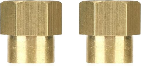 2pcs محول تركيب الأنابيب ، تصميم سداسي كبير 3/8 "خراطيم أنثى NPT إلى 1/4" NPT مقرن الإناث النحاس النحاس تقليل الاقتران in Kuwait