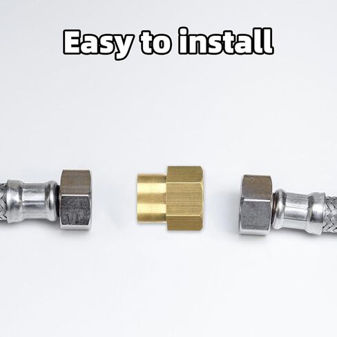 2pcs محول تركيب الأنابيب ، تصميم سداسي كبير 3/8 "خراطيم أنثى NPT إلى 1/4" NPT مقرن الإناث النحاس النحاس تقليل الاقتران in Kuwait