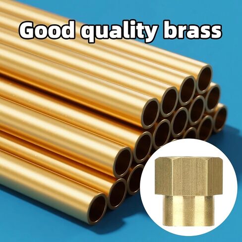 2pcs محول تركيب الأنابيب ، تصميم سداسي كبير 3/8 "خراطيم أنثى NPT إلى 1/4" NPT مقرن الإناث النحاس النحاس تقليل الاقتران in Kuwait