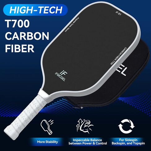 Pickleball Paddles ، مجداف ألياف الكربون المخلل مع قلب PP 16 مم من أجل Ultimate Spin & Power ، The Pickleball Gracket مثالية للبالغين ، هدايا المخلل للنساء ، الرجال in Saudi Arabia