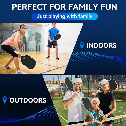 Pickleball Paddles ، مجداف ألياف الكربون المخلل مع قلب PP 16 مم من أجل Ultimate Spin & Power ، The Pickleball Gracket مثالية للبالغين ، هدايا المخلل للنساء ، الرجال in Saudi Arabia