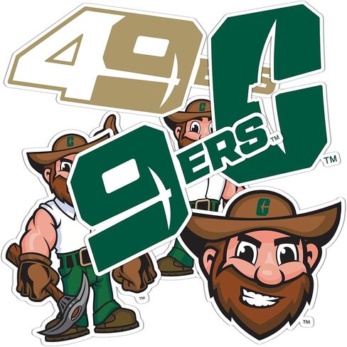 Desert Cactus University of North Carolina Charlotte sticker UNCC Forty Niners 49ers Sticker Vinyl Scals Laptop Water Bottle Scrapbook T2 (Type 2-4) in Kuwait