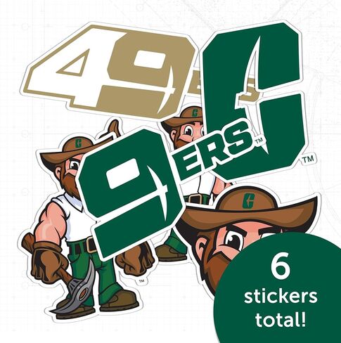 Desert Cactus University of North Carolina Charlotte sticker UNCC Forty Niners 49ers Sticker Vinyl Scals Laptop Water Bottle Scrapbook T2 (Type 2-4) in Kuwait