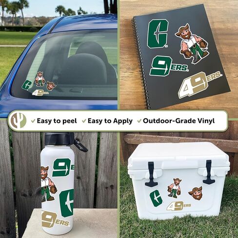 Desert Cactus University of North Carolina Charlotte sticker UNCC Forty Niners 49ers Sticker Vinyl Scals Laptop Water Bottle Scrapbook T2 (Type 2-4) in Kuwait