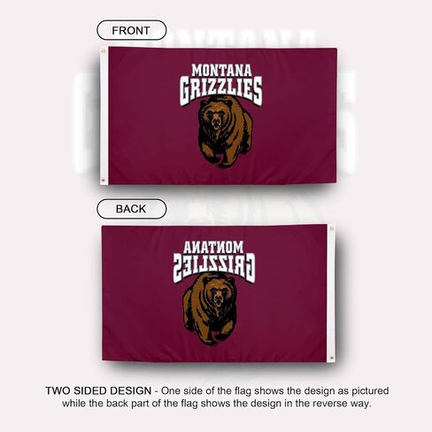 Desert Cactus University of Montana UM Flag - 3 × 5 أقدام لافتة Grizzlies ، نسيج متين داخلي/خارجي ، تصميم البوليستر بنسبة 100 ٪ (النمط 1) in Kuwait