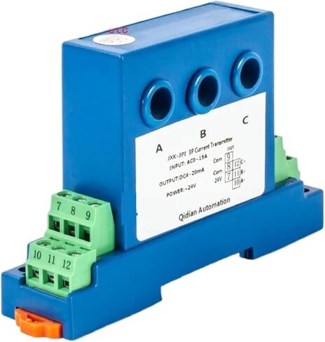 3 Phase AC Current Sensor Transmitter AC0-5A 10A 40A Input 4-20mA 0-10V Isolated Output Conversion Module Perforated Current tra(3XAC 0-10A_8MM_DC24V) in Saudi Arabia