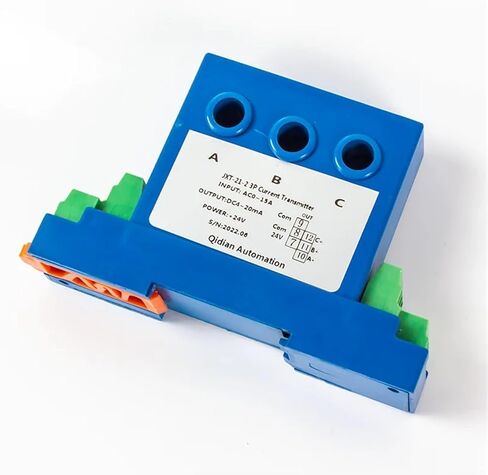 3 Phase AC Current Sensor Transmitter AC0-5A 10A 40A Input 4-20mA 0-10V Isolated Output Conversion Module Perforated Current tra(3XAC 0-10A_8MM_DC24V) in Saudi Arabia