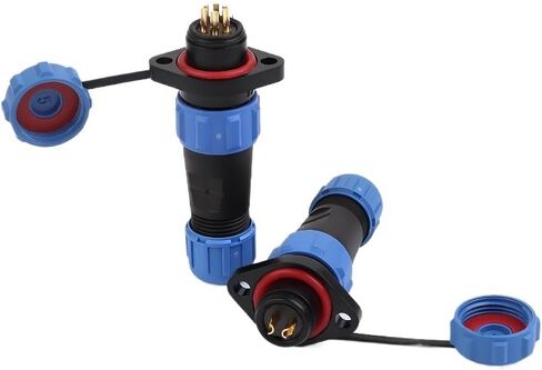 SP13 Type Waterproof Connector Socket Electrical Cable Wire Outdoor IP68 Industrial Connectors Male Female(Sp13-5f) in Kuwait