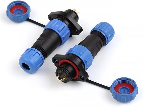 SP13 Type Waterproof Connector Socket Electrical Cable Wire Outdoor IP68 Industrial Connectors Male Female(Sp13-5f) in Kuwait