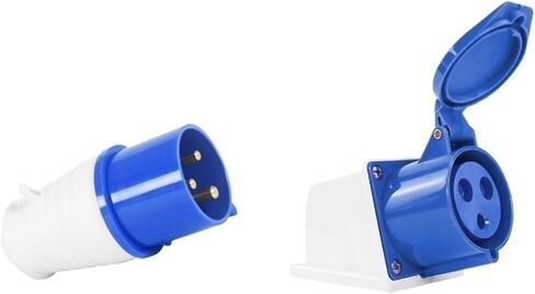 Waterproof 3-core 16A 3-core 32A Industrial Plug Aviation Socket Connector Set Explosion-Proof Three-Phase Power(32A Connector) in Saudi Arabia