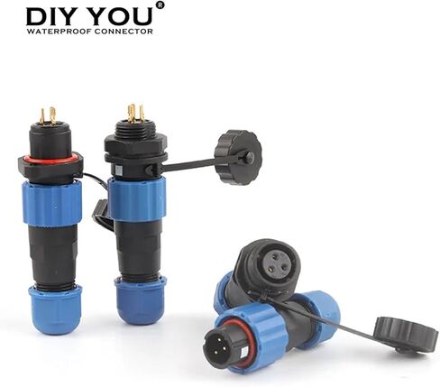 SP16 IP68 Waterproof Connector Cable Connector Plug and Socket Male Female 2 3 4 5 6 7 9 Pin Panel Mount Wire Aviation Plug(Flange Type,7P) in Saudi Arabia