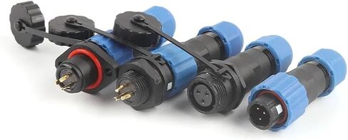 SP16 IP68 Waterproof Connector Cable Connector Plug and Socket Male Female 2 3 4 5 6 7 9 Pin Panel Mount Wire Aviation Plug(Flange Type,7P) in Saudi Arabia