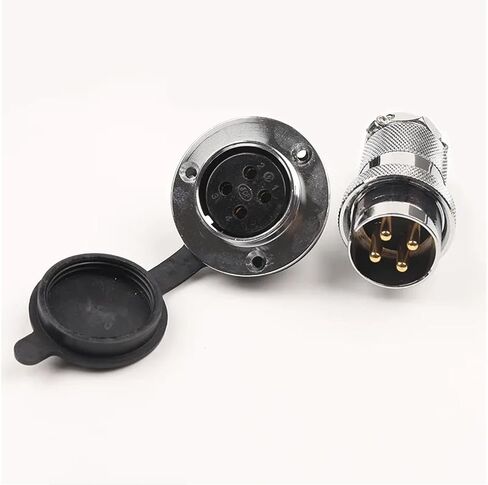 1 Set DF30 GX30 Aviation Connector Female Socket and Male Plug 2 3 4 5 7 8 pin Circular Flange Connector for Power Industry(Df30-2f Round Flange) in Saudi Arabia
