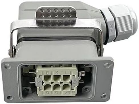 الموصلات الثقيلة HDC-HE-006-1/2/3/4-L F/M 6PIN 16A توصيل موصل الطيران المستطيل الصناعي (HDC-HE-006-3-L) in Kuwait