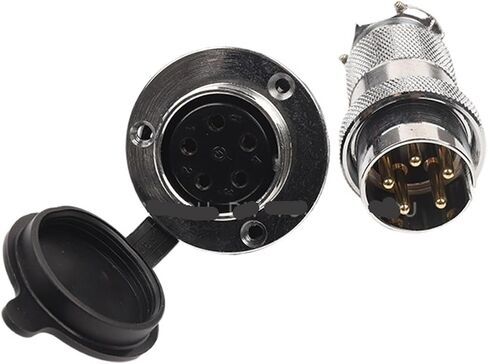 1 Set DF30 GX30 Aviation Connector Female Socket and Male Plug 2 3 4 5 7 8 pin Circular Flange Connector for Power Industry(Df30-2f Round Flange) in Saudi Arabia