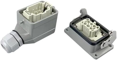 الموصلات الثقيلة HDC-HE-006-1/2/3/4-L F/M 6PIN 16A توصيل موصل الطيران المستطيل الصناعي (HDC-HE-006-3-L) in Kuwait