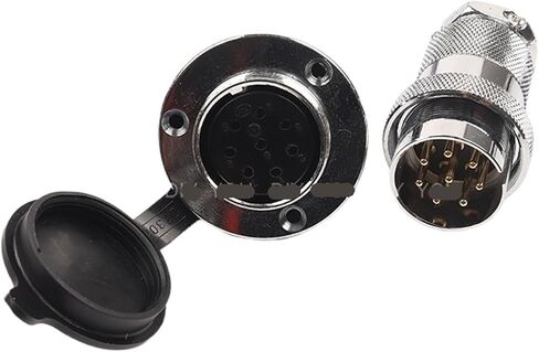 1 Set DF30 GX30 Aviation Connector Female Socket and Male Plug 2 3 4 5 7 8 pin Circular Flange Connector for Power Industry(Df30-2f Round Flange) in Saudi Arabia