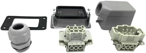 الموصلات الثقيلة HDC-HE-006-1/2/3/4-L F/M 6PIN 16A توصيل موصل الطيران المستطيل الصناعي (HDC-HE-006-3-L) in Kuwait