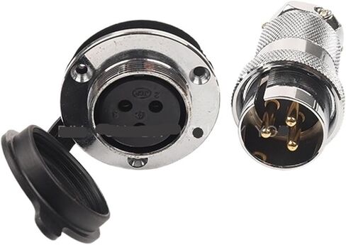 1 Set DF30 GX30 Aviation Connector Female Socket and Male Plug 2 3 4 5 7 8 pin Circular Flange Connector for Power Industry(Df30-2f Round Flange) in Saudi Arabia