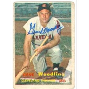 مستودع توقيعه 37978 Gene Woodling Cardball Baseball Card Cleveland Indians 1957 Topps No. 172 67 in Saudi Arabia