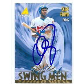 Autograph Warehouse 38401 Cliff Floyd Autographed Baseball Card Montreal Expos 1995 Pinnacle Swing Men No. 281 in Kuwait
