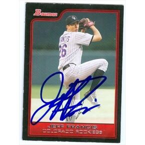 Autograph Warehouse 40127 Jeff Francis Autographed Baseball Card Colorado Rockies 2006 Bowman No. 78 in Saudi Arabia