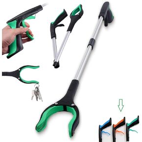 32" Grabber Reacher Tool, Foldable Reacher Grabber Pickup Tool with 360° Rotating Jaw & Magnet, Heavy Duty Pick Up Stick Grabbers for Seniors, Lightweight Grabbers in Saudi Arabia