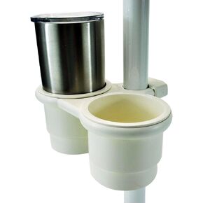 Marine Boat Cup Holder Universal Clamp-on Mount, Cuda Cup/Smart Cup Technology, Weatherproof Cup Holders for Boats, Treestands, Bikes & More Fits 1 1/2 inch up to 2 inch to Outside Diameter. in Saudi Arabia