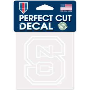 NCAA North Carolina State Wolfpack 4x4 Perfect Cut White Decal, One Size, Team Color in Kuwait