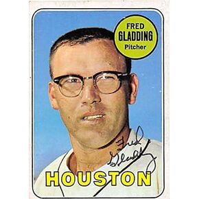 Autograph 122384 Houston Astros 1969 Topps No. 58 Fred Gladding Autographed Baseball Card in Kuwait