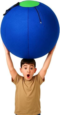 30 "بلعب العشب المتضخم - الكوبالت الأزرق - كرة ركلة العملاقة والترتد - طبقة مزدوجة (غطاء مطاطي + غطاء قماش) مع مضخة القدم (الأزرق والأخضر) in Kuwait
