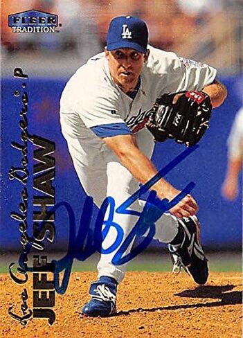 Autograph 158401 Los Angeles Dodgers 1999 Fleer Tradition No. 553 Jeff Shaw Autographed Baseball Card in Saudi Arabia