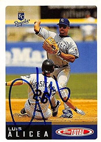 189781 Kansas City Royals Ft 2002 Topps Total No. 671 Luis Alicea Autographed Baseball Card in Saudi Arabia