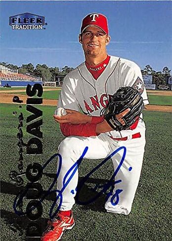 190623 Texas Rangers Ft 1999 Fleer Tradition No. U-91 Doug Davis Autographed Baseball Card in Saudi Arabia