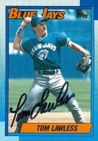 مستودع توقيعه 104238 توم Lawless Cardball Card Toronto Blue Jays 1990 Topps No. 49 in Kuwait