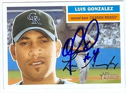 Autograph Warehouse 40507 Luis Gonzalez Autographed Baseball Card Colorado Rockies 2005 Topps Heritage No. 263 in Saudi Arabia