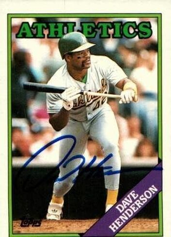 توقيع 121557 أوكلاند لألعاب القوى 1988 تداول Topps رقم 48T Dave Henderson بطاقة البيسبول in Kuwait