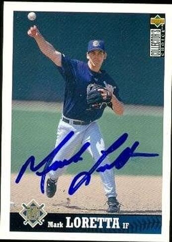 مستودع توقيعه 47872 مارك لوريتا بطاقة البيسبول Milwaukee Brewers 1997 Upper Deck No .147 in Saudi Arabia