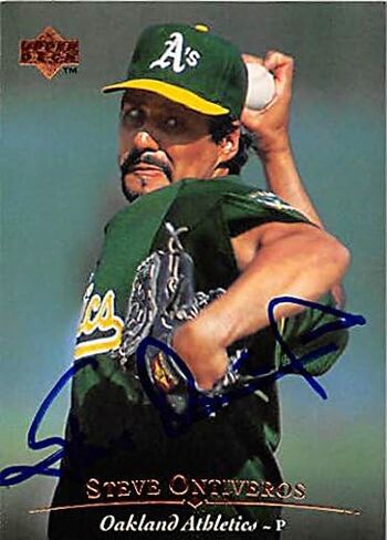 توقيع 121812 أوكلاند لألعاب القوى 1995 Upper Deck No. 32 Steve Ontiveros بطاقة البيسبول in Kuwait