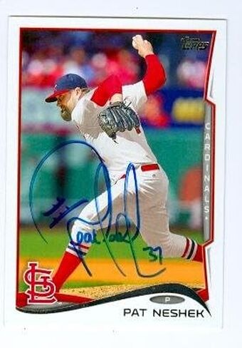 Autograph 123887 St Louis Cardinals 2014 Topps No. Us-43 Pat Neshek Autographed Baseball Card in Saudi Arabia