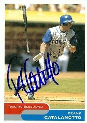 Autograph Warehouse 103028 Frank Catalanotto Autographed Baseball Card Toronto Blue Jays 2004 Topps Bazooka No. 82 in Saudi Arabia
