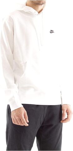 Nike Men's Pull Over Hoodie, White/White/Black, Medium in Saudi Arabia