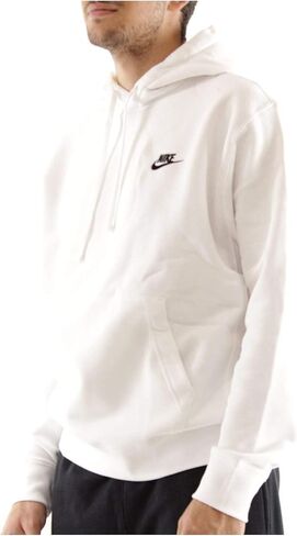 Nike Men's Pull Over Hoodie, White/White/Black, Medium in Saudi Arabia