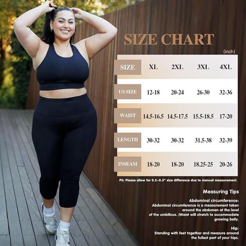 Hi Clasmix 2 Pack Plus Size Leggings for Women-High Waisted Tummy Control 1X-4X Soft Casual Yoga Pants for Curvy Women in Kuwait