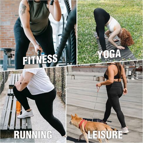 Hi Clasmix 2 Pack Plus Size Leggings for Women-High Waisted Tummy Control 1X-4X Soft Casual Yoga Pants for Curvy Women in Kuwait