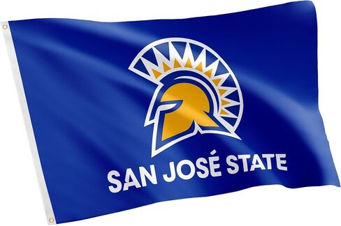 Desert Cactus San Jose State University SJSU Flag - 3 x 5 Feet Spartans Banner, Indoor/Outdoor Durable Fabric, 100% Polyester Design (Style 2a) in Saudi Arabia