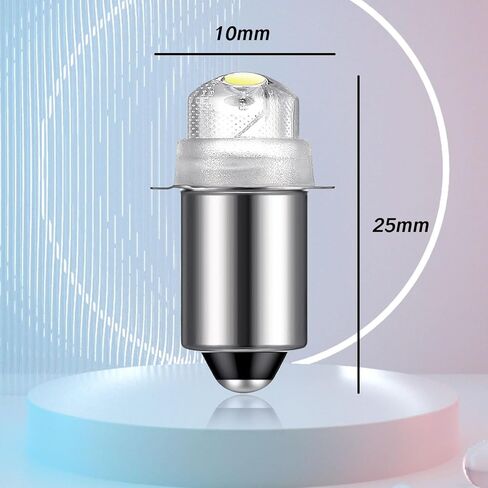 2 Pack Pack Flashlight Plubbs 30 Lumen 3-Volt LED LED PR6 لمبة استبدال المصابيح الكهربائية 3V المصباح المصباح المصباح المصباح مع 10 سنوات عمر 41-1643 P13.5S 6000K in Kuwait