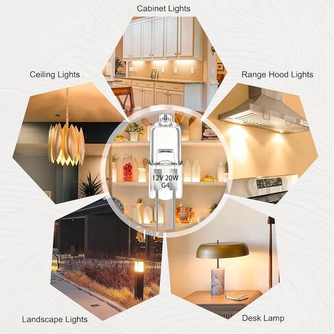G9 Halogen Light Bulb 120V 40W, 2 pin G9 Led Bulb Replacement, Dimmable 2700K Warm White T4 JCD Type for Chandeliers, Pendants, Cabinet Lights, Range Hood Lights, 12 Pcs in Saudi Arabia