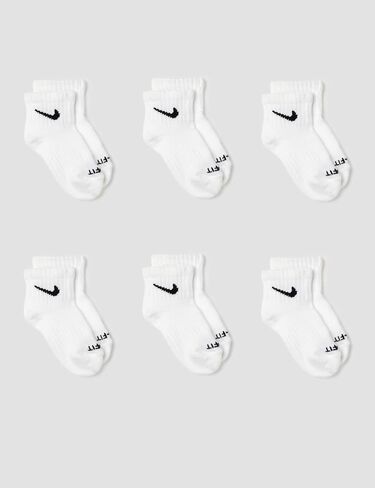 Nike Kids Dri-Fit Performance Basic Ankle (Infant/Toddler/Little Kid) White 4-5 (7-10 Toddler) in Saudi Arabia
