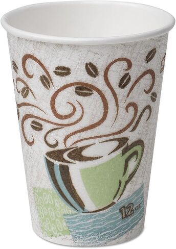 Dixie PerfecTouch Insulated Paper Hot Cup, 16oz, Coffee Haze Design, 50 Count in Saudi Arabia